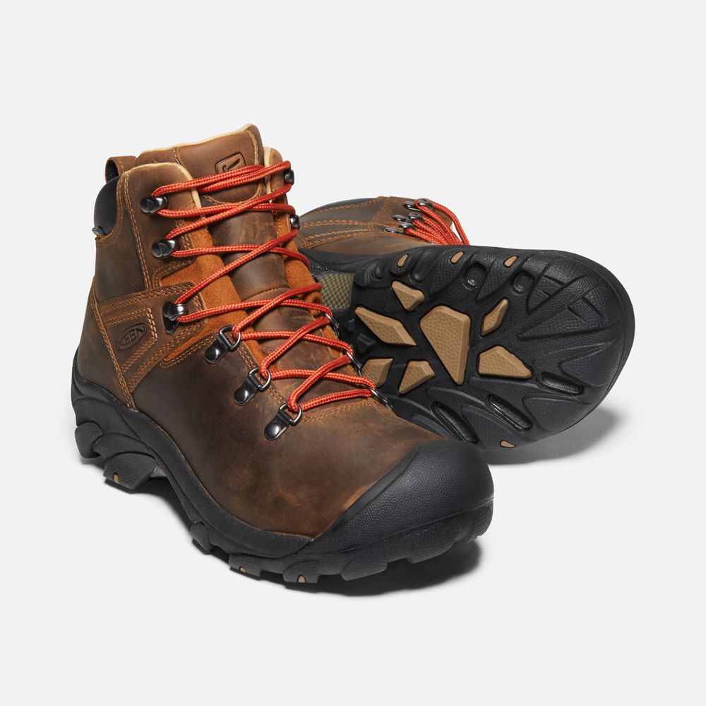 Botas de Seguridad Keen Mexico Marrom/Negros - Hombre Pyrenees - XR8036914